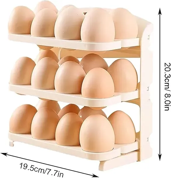 Caja De Almacenamiento De Huevos 3 Niveles