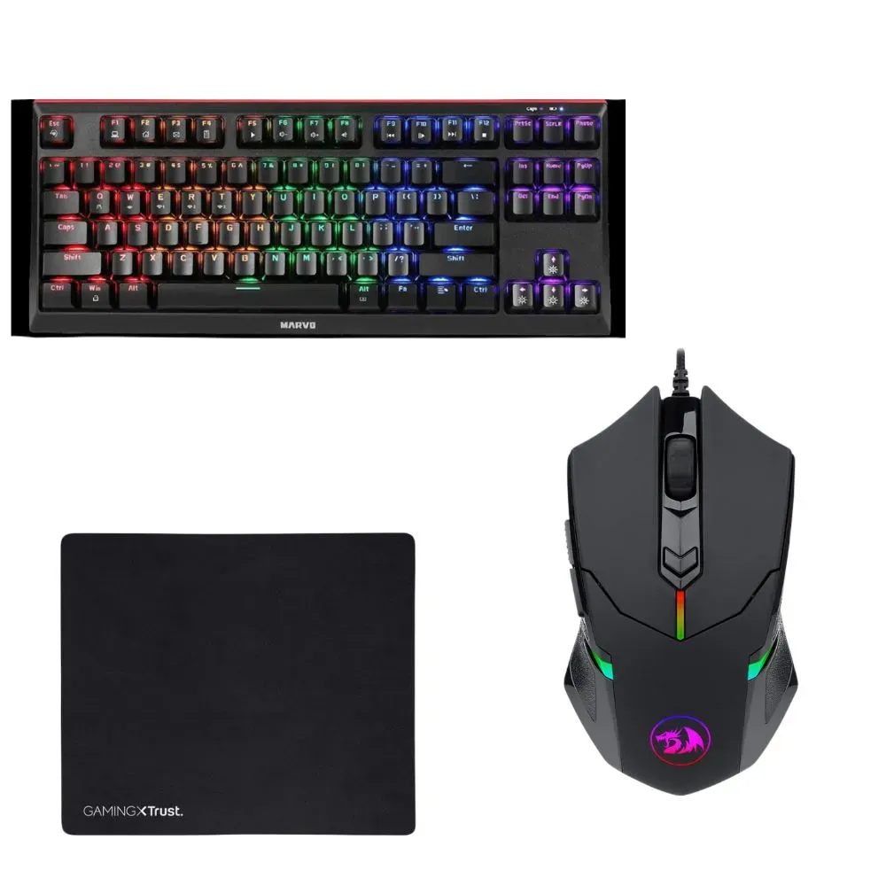 Combo Gamer: M601-RGB + KG953W + Trust GXT754 Pad