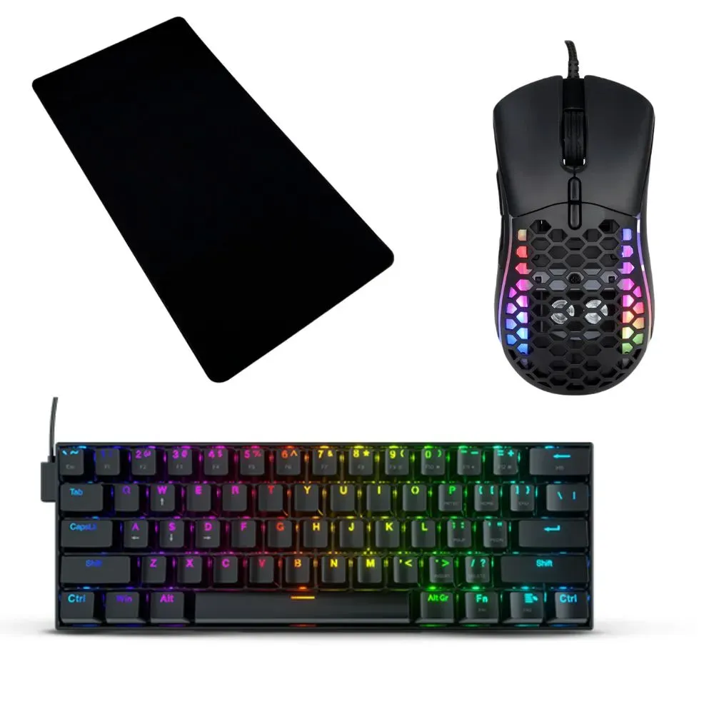 Combo Gamer: GT600 Pad + Dragonborn K630RGB + T60 Mouse