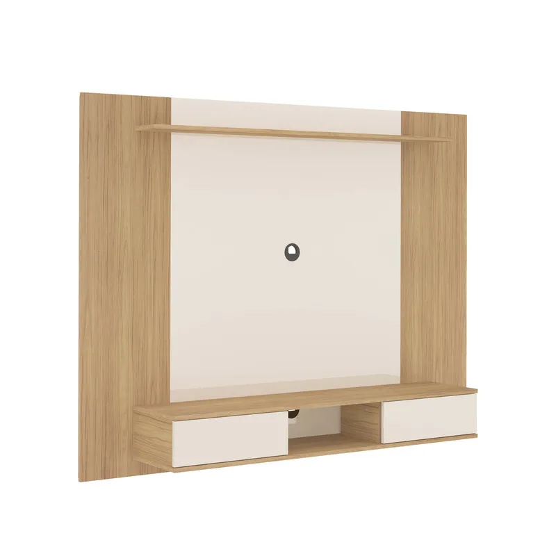 Mueble Para Tv 75" En Mpd 176Cm Incluye Soporte Roble Con Blanco