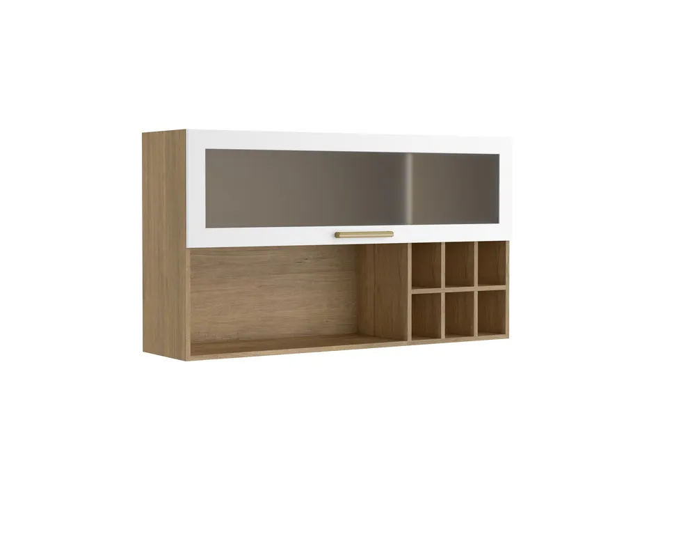 Mueble Superior De Cocina  De 120 Cm En Mdp Blanco