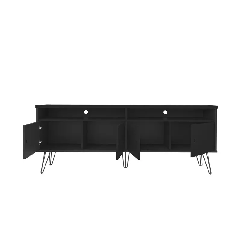 Mueble de TV 60" BERTOLINI En MDP 160cm Pata De Acero Negro