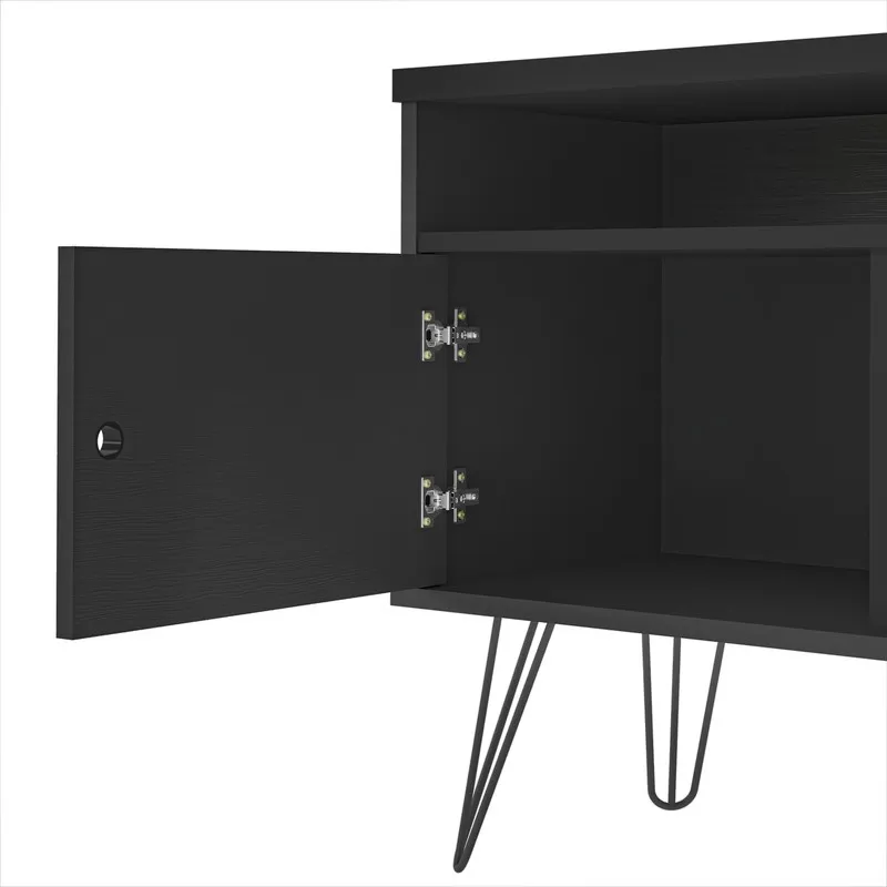 Mueble de TV 60" BERTOLINI En MDP 160cm Pata De Acero Negro