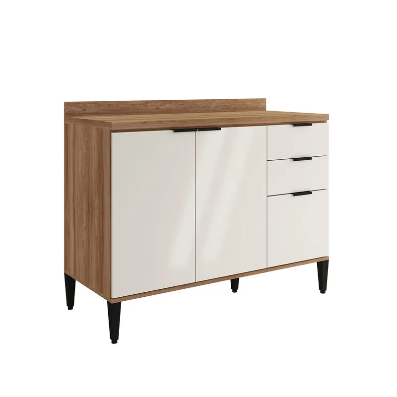 Mueble Inferior De Cocina 120 Cm En Mdp Off White