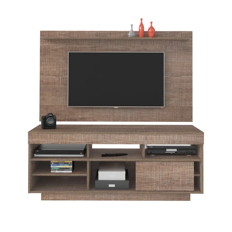 Panel Mueble De TV 42" BERTOLINI Incluye Soporte Color Marron