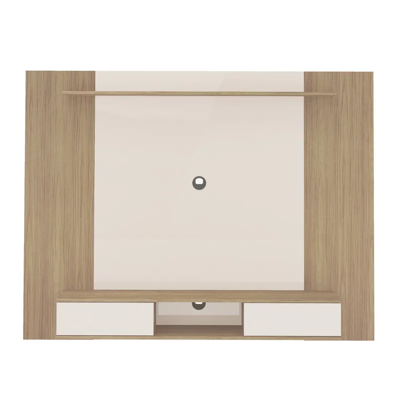 Mueble Para Tv 75" En Mpd 176Cm Incluye Soporte Roble Con Blanco