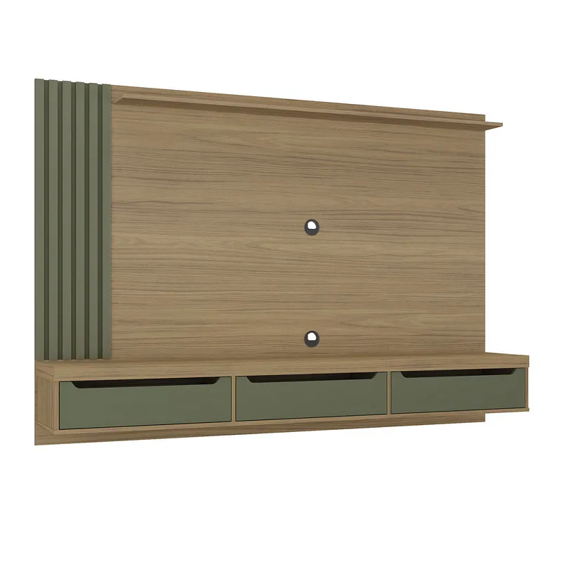 Mueble Para Tv 75" En Mpd 200Cm Incluye Soporte Roble Con Menta