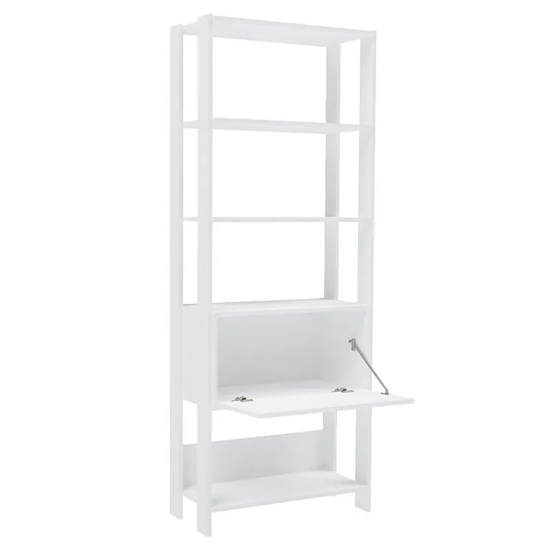 Estanteria Biblioteca Match BERTOLINI Con Puerta En MDP 166x63cm Blanco