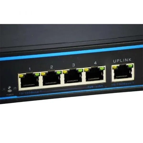 Switch poe sat 4 puertos ethernet poe 10/100mbps 120w