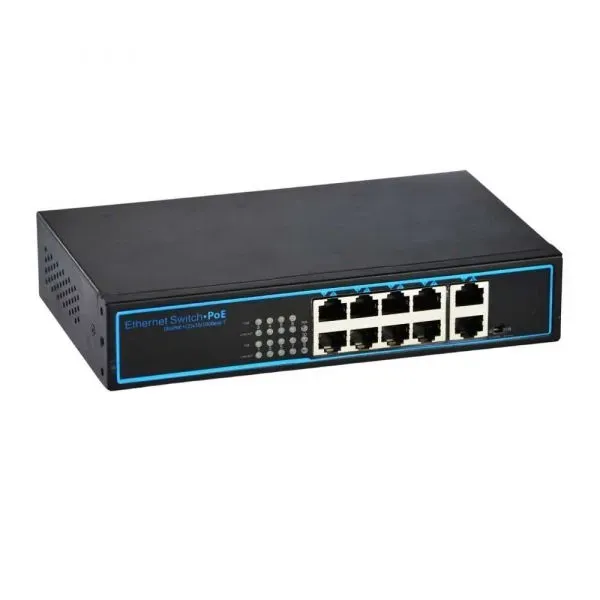 Switch poe 8 puertos RED ethernet poe 10/100mbps 120w SAT