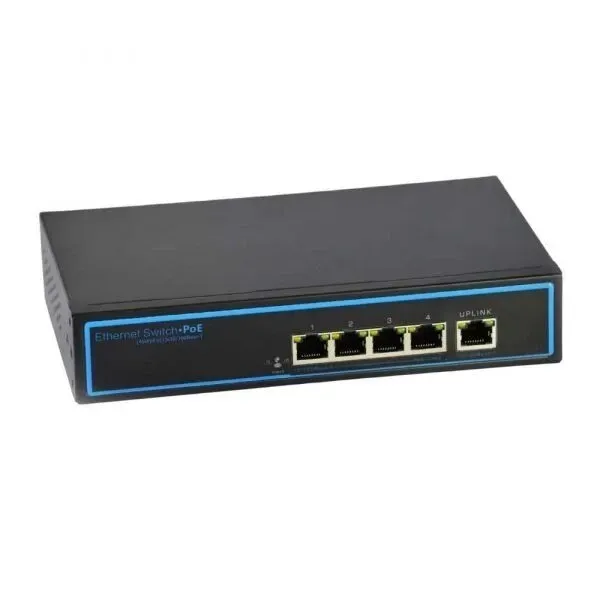 Switch poe sat 4 puertos ethernet poe 10/100mbps 120w