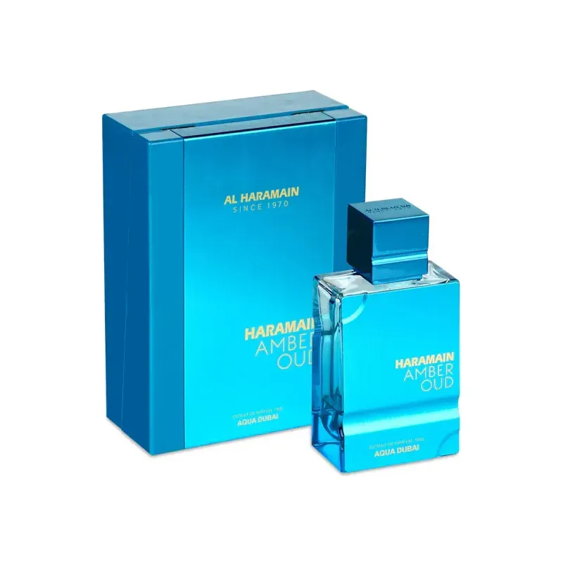 Perfume Arabe Al Haramain Amber Oud Aqua Dubai Unisex Extrait de Parfum 100ml Original 