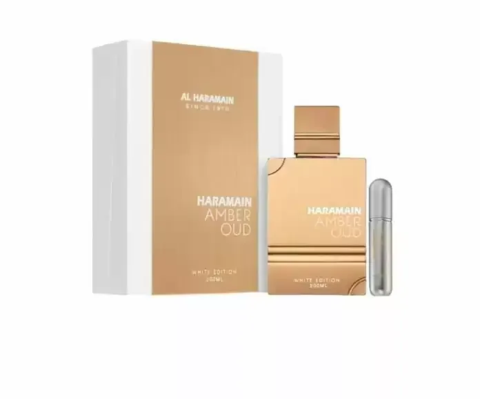 Perfume Arabe Al Haramain Amber Oud White Edition Unisex Eau de Parfum 100ml Original 