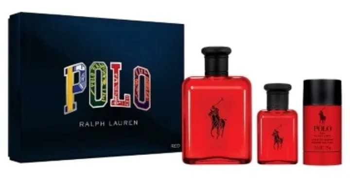 Perfume Estuche Ralph Lauren Polo Red Men 3 Piezas Eau de Toilette Original 