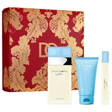 Perfume Estuche Dolce Gabanna Light Blue Woman 3 Piezas Eau de Toilette 100 Ml Original