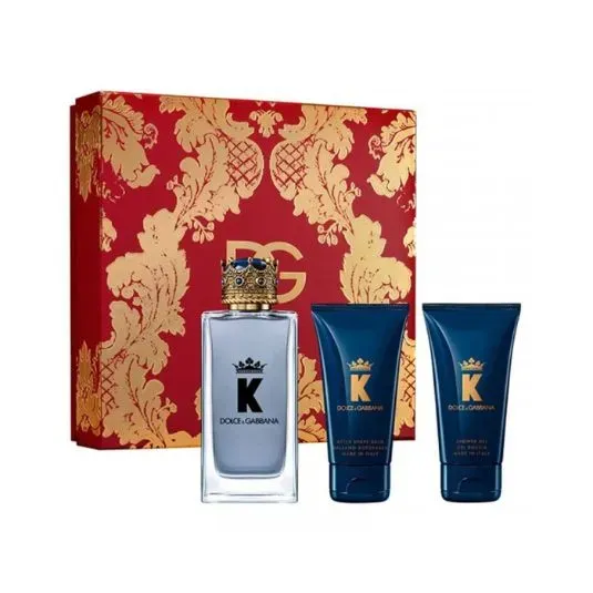 Perfume Estuche Dolce & Gabbana King Men Eau de Parfum 100 Ml 3 Piezas Original 