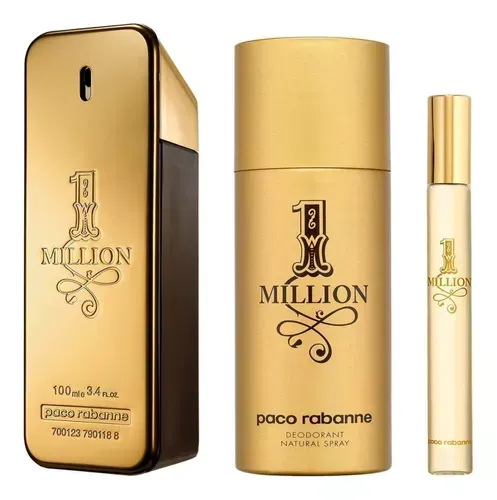 Perfume Paco Rabanne Estuche One Million Men 3 Piezas Eau de Toilette Original 