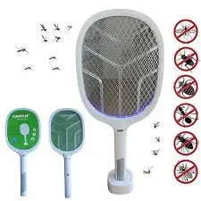 Raqueta De Insectos Mata Moscos Con Base Recargable