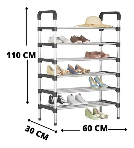 Organizador de zapatos metalico 6 niveles