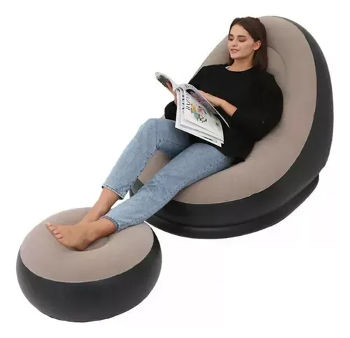 Silla Inflable Portatil + Reposapies