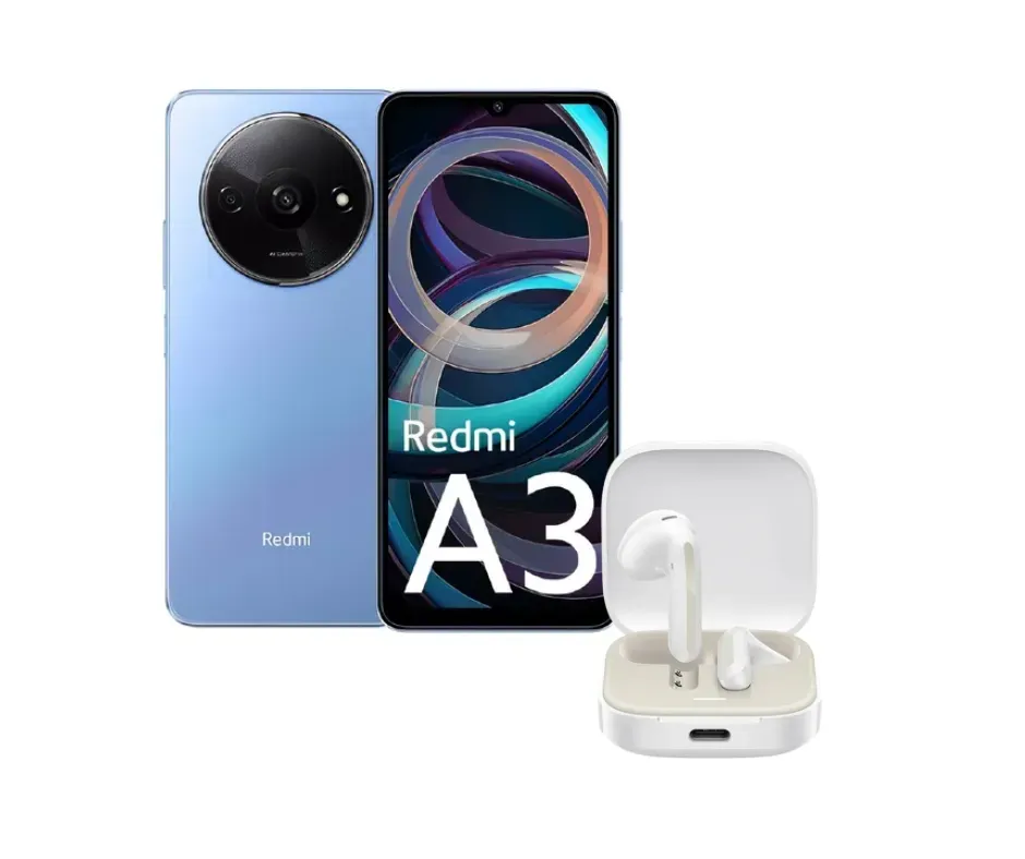 Celular Xiaomi Redmi A3 64gb Azul +Audifonos Redmi 6