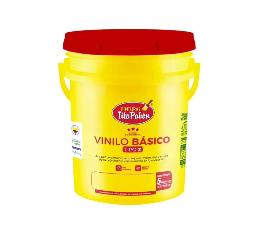 Pintura Vinilo Basico Tipo 2- 5Gl Blanco