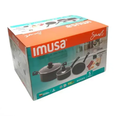 Ollas Imusa 5 piezas antiadherente smart Beginner 