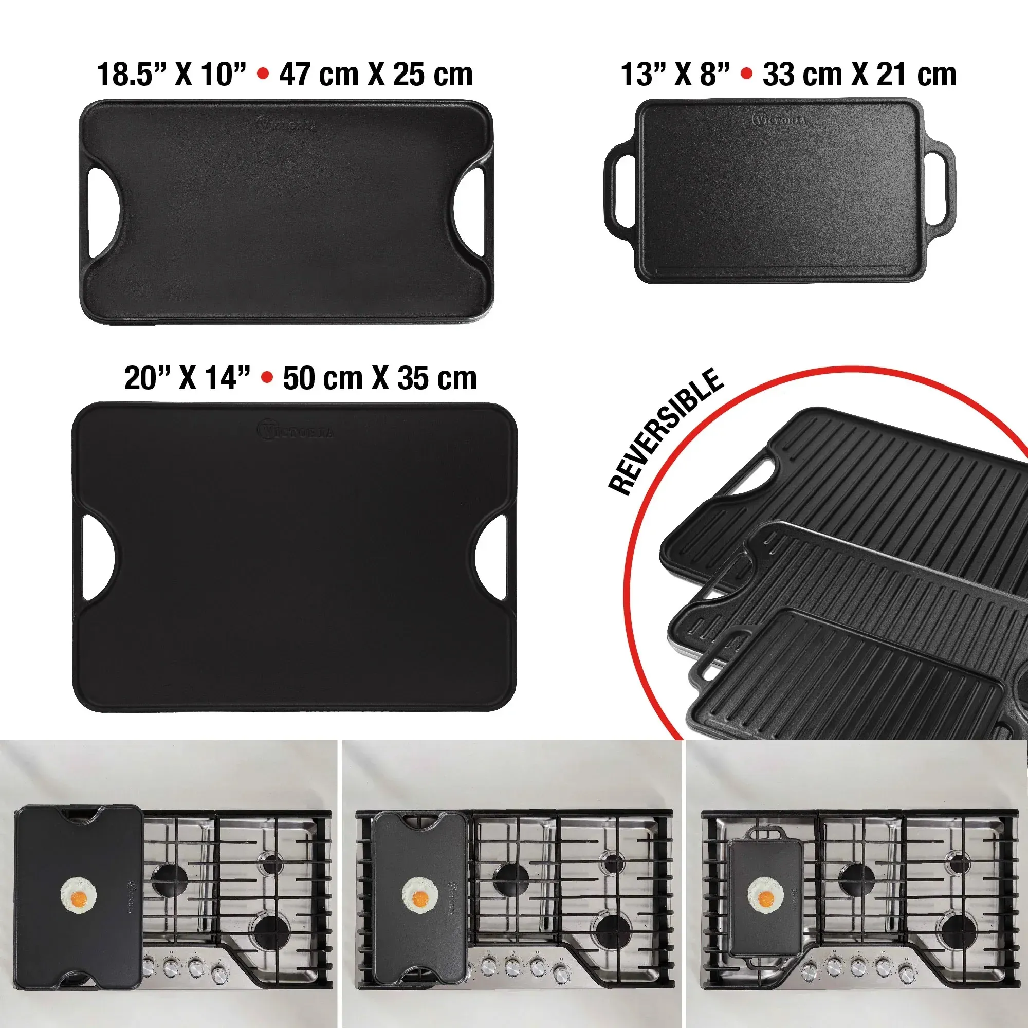 Plancha Para Asar 47 Cm X 25 Cm Victoria