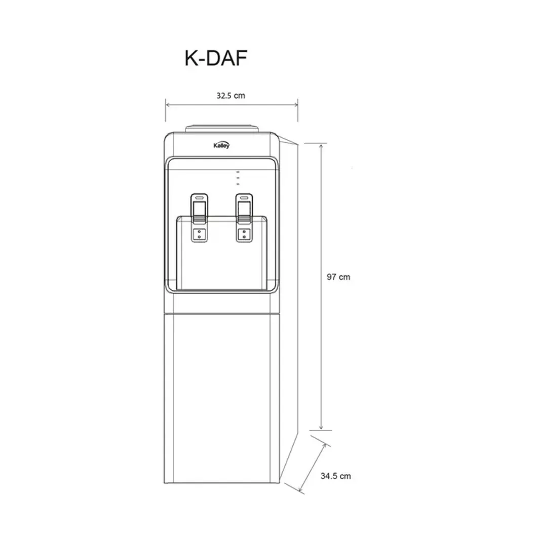 Dispensador de agua KALLEY de piso para red hidraulica K-DAF Blanco