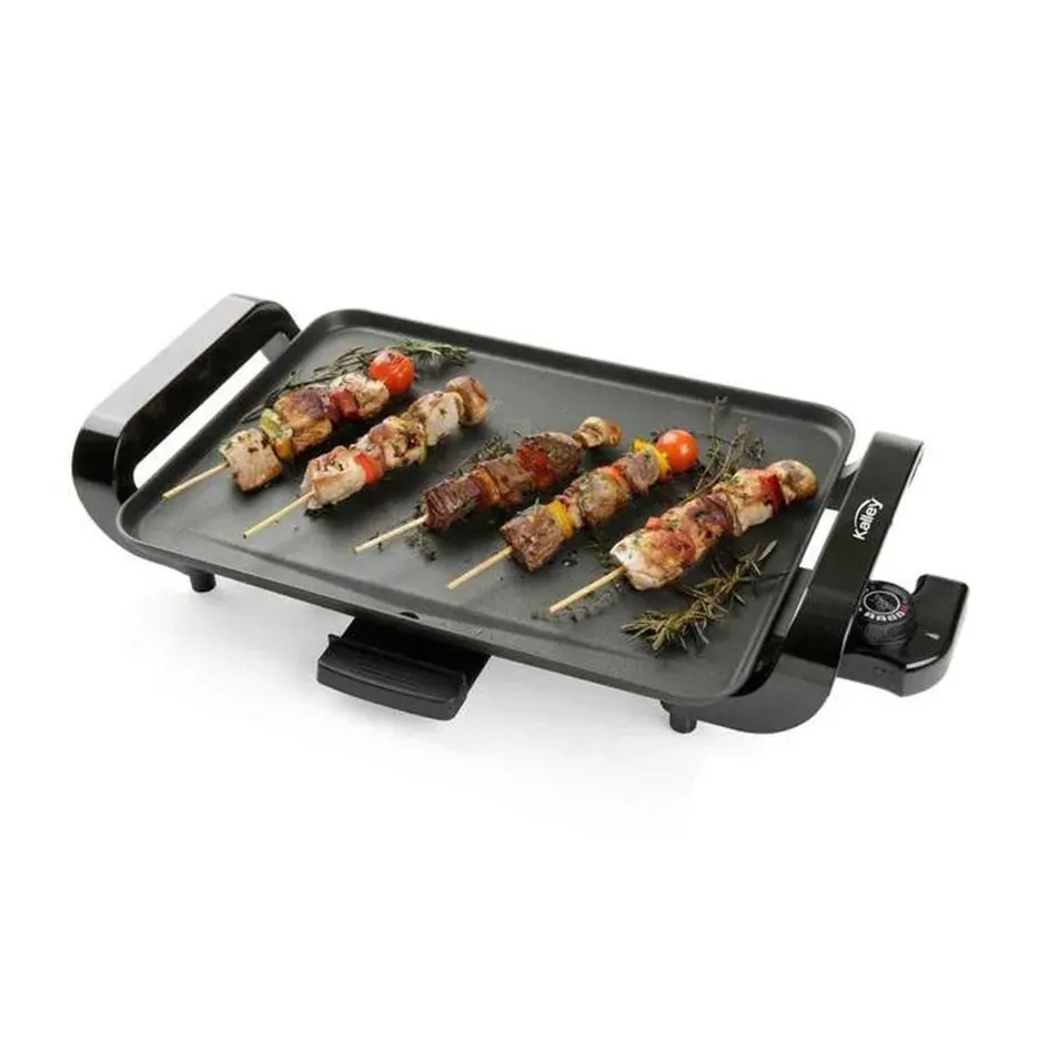 Asador KALLEY K-AGL15 Grill Liso Negro