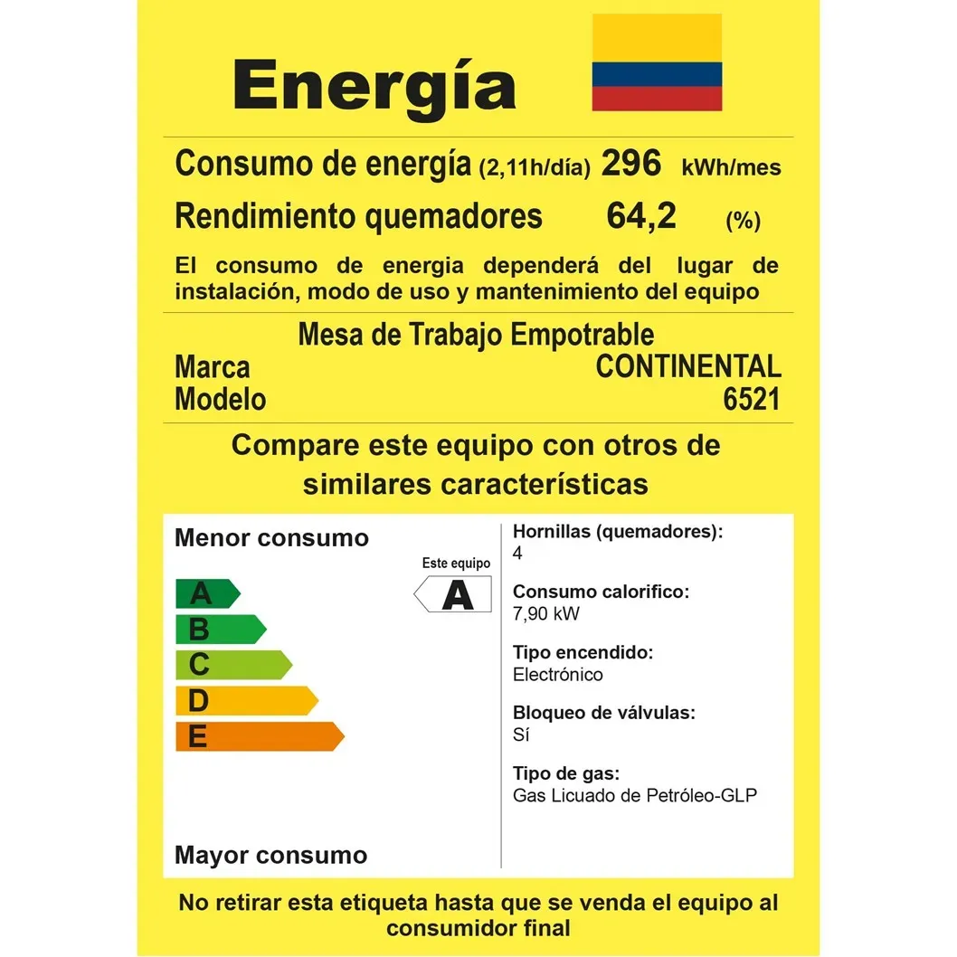 Estufa De Empotrar Vidrio Templado Gris 6606 Gas Propano