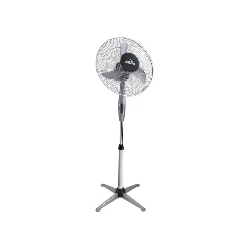 Ventilador Home Elements De Pedestal 16″ Gris