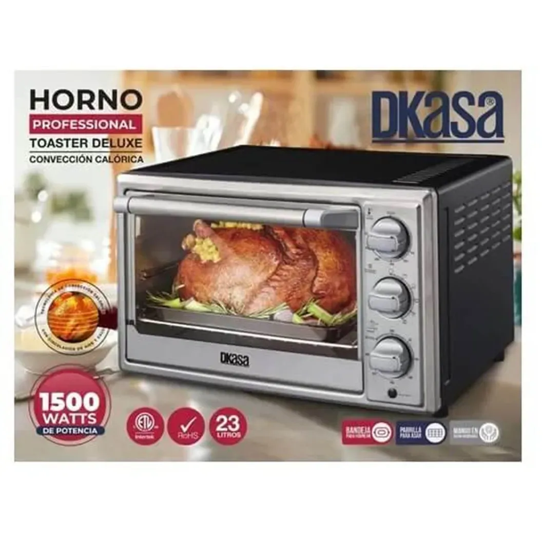 Horno Tostador DKASA 23 litros Profesional Acero