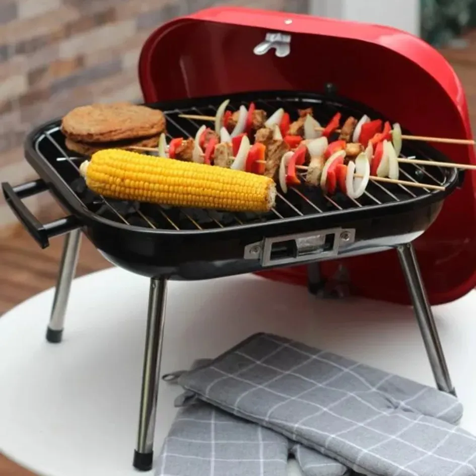 Asador de Mesa BBQ Home Elements Rojo