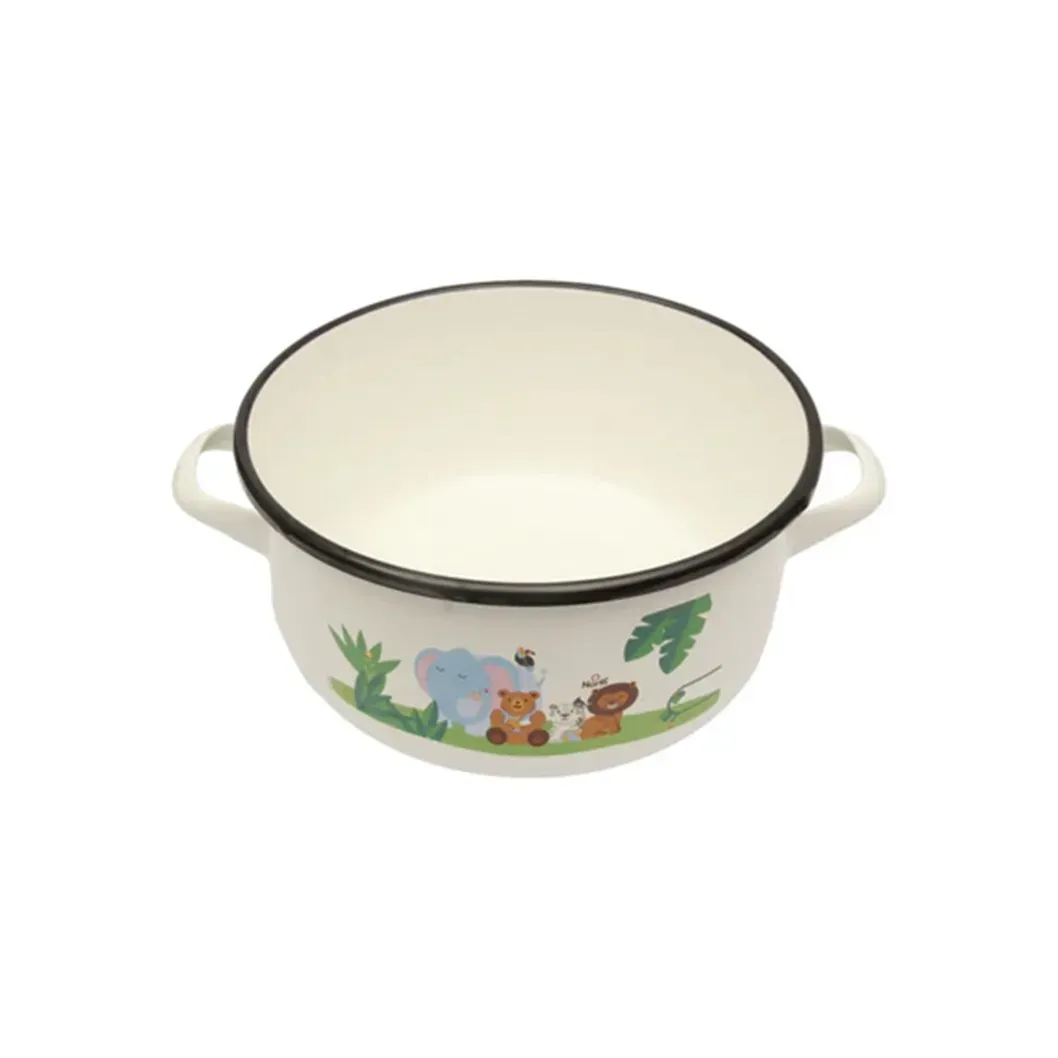 Olla Infantil Teteros Esmaltada 24 cms Con Tapa North 1902