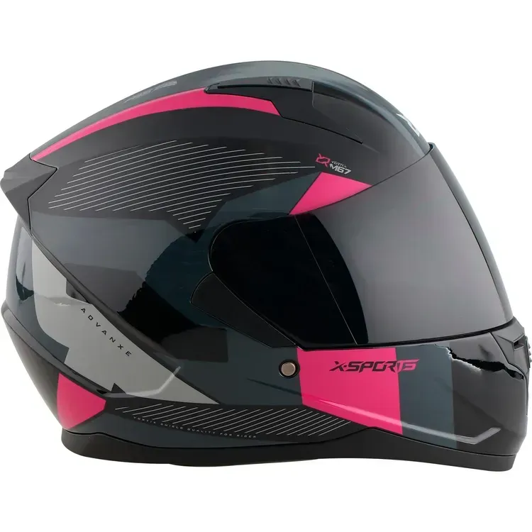 Casco X-SPORTS M67 Volton Negro Azul Visor Tranparente Talla S Visor Transparente