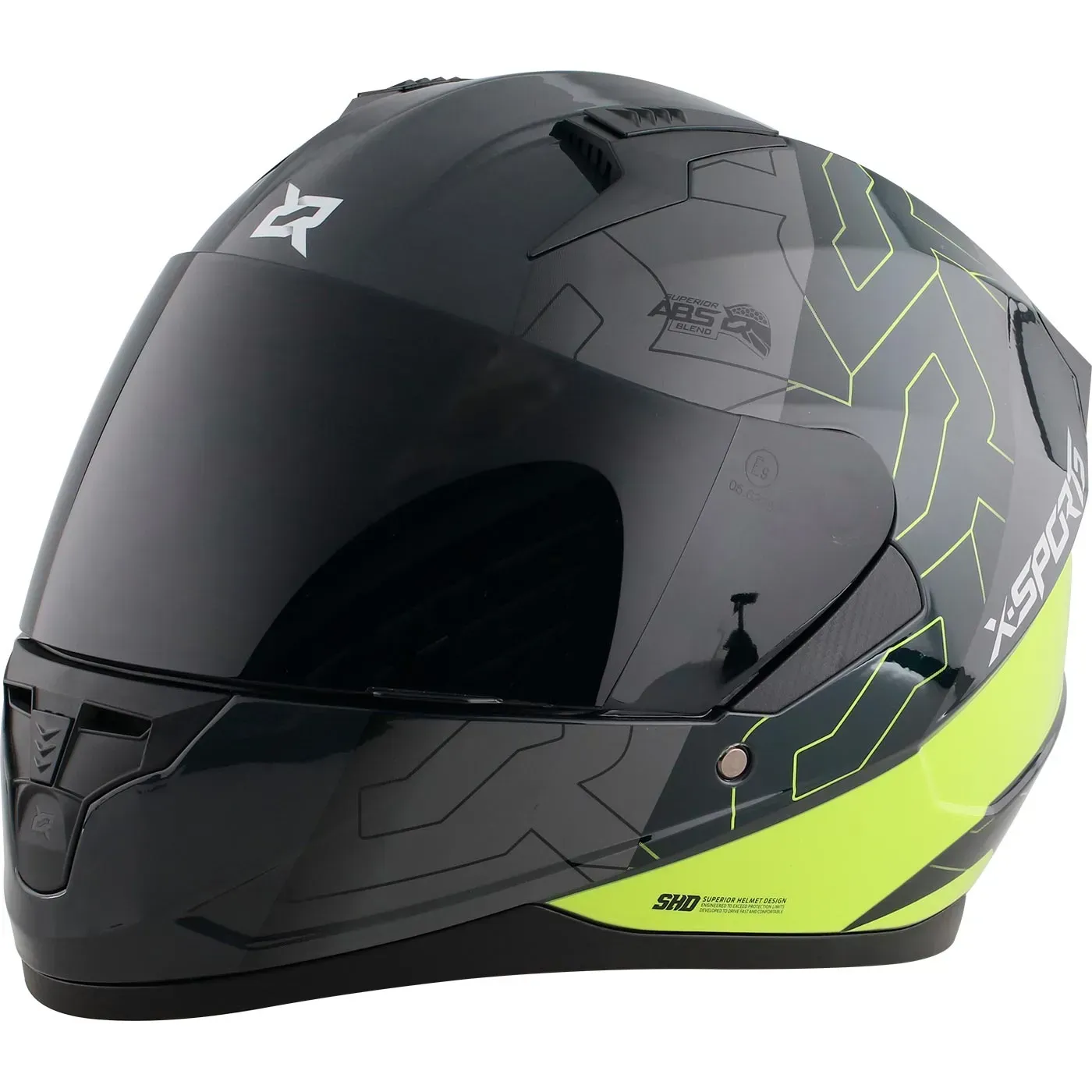 Casco Moto X-SPORTS M67 Xpider Talla S Gris Amarillo Mate Con Visor Transparente