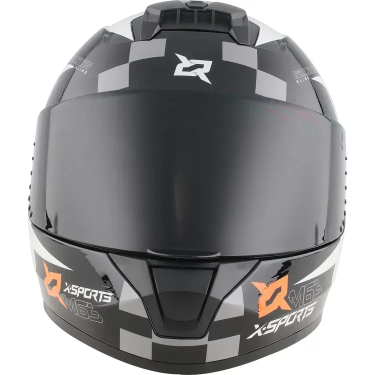 Casco Moto X-SPORTS M63 Geminis Talla M Negro Blanco Brillante Con Visor Transparente