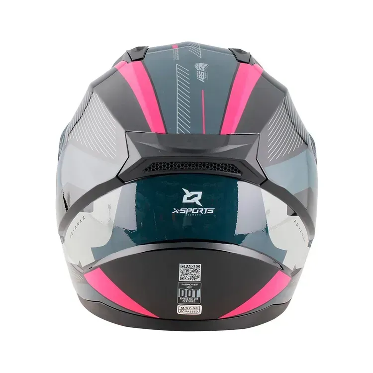 Casco X-SPORTS M67 Volton Negro Azul Visor Tranparente Talla S Visor Transparente