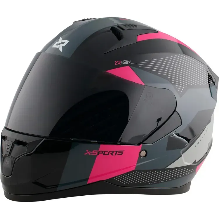 Casco X-SPORTS M67 Volton Negro Azul Visor Tranparente Talla S Visor Transparente