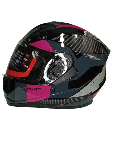 Casco X-SPORTS M67 Volton Negro Azul Visor Tranparente Talla S Visor Transparente