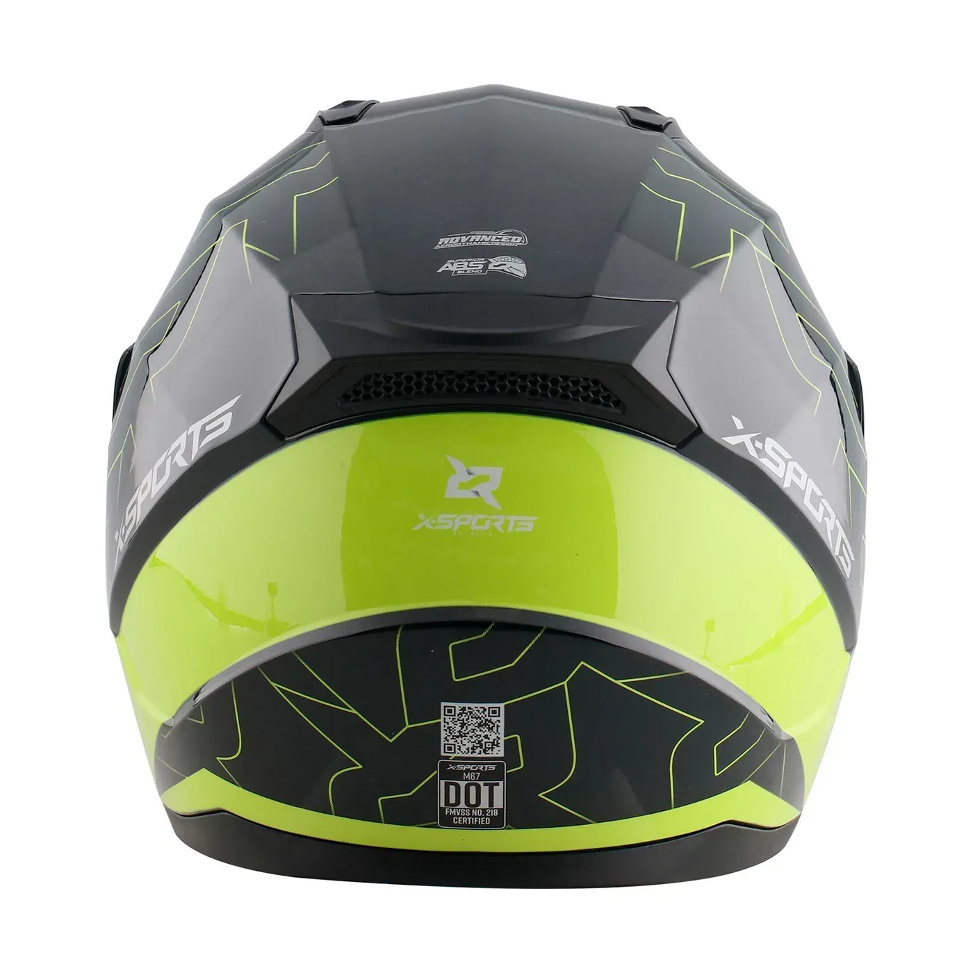 Casco Moto X-SPORTS M67 Xpider Talla S Gris Amarillo Mate Con Visor Transparente