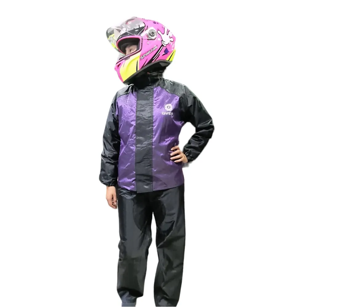 Impermeable Tipo Sudadera Over New Nacional Morado Mujer