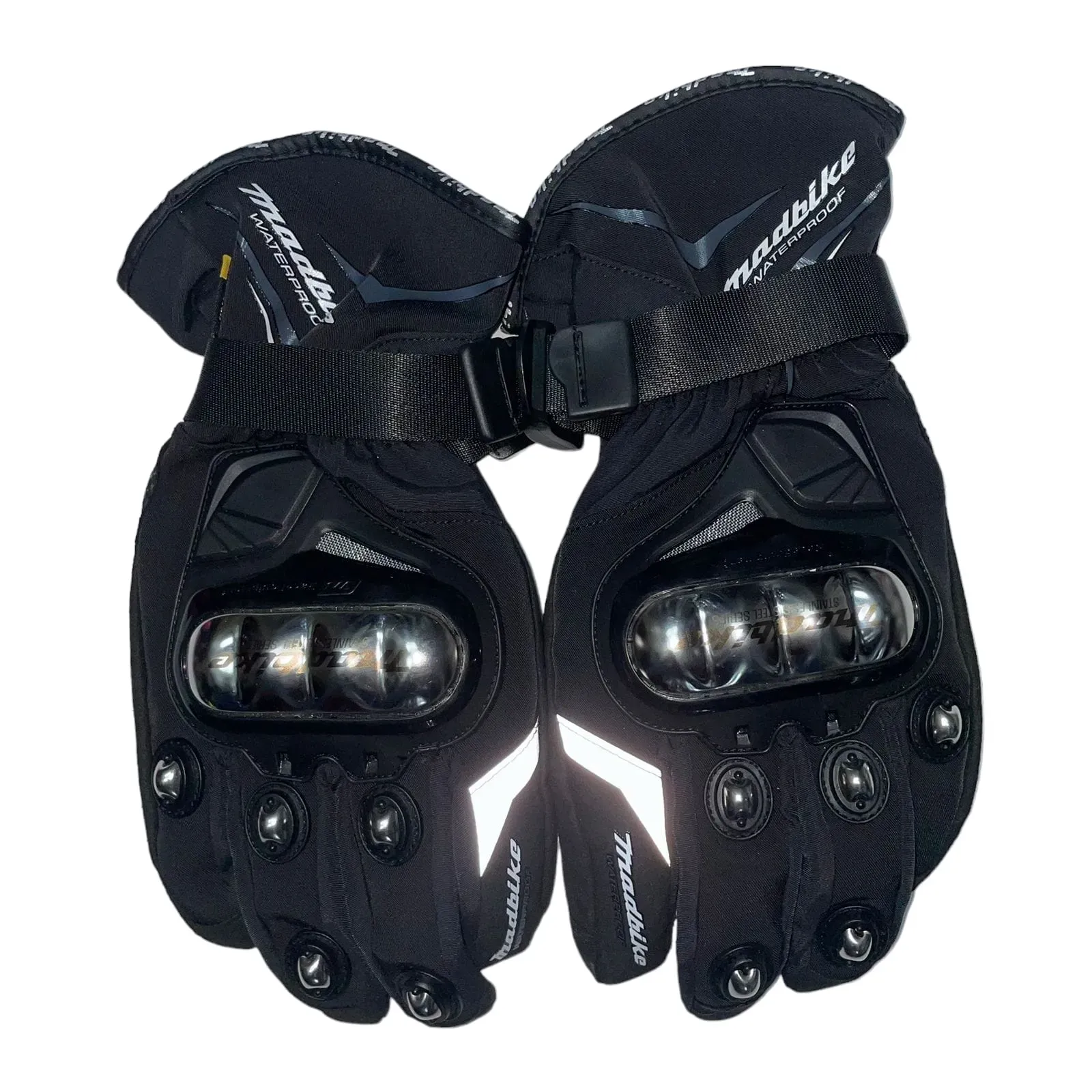 Guante Madbike 100% Impermeable Termico Metalico Negro