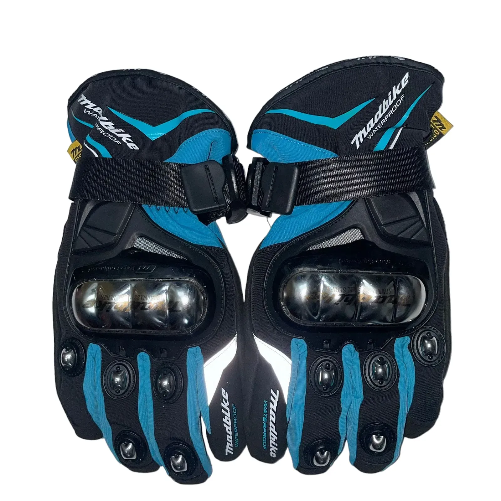 Guante Madbike 100% Impermeable Termico Metalico Turquesa