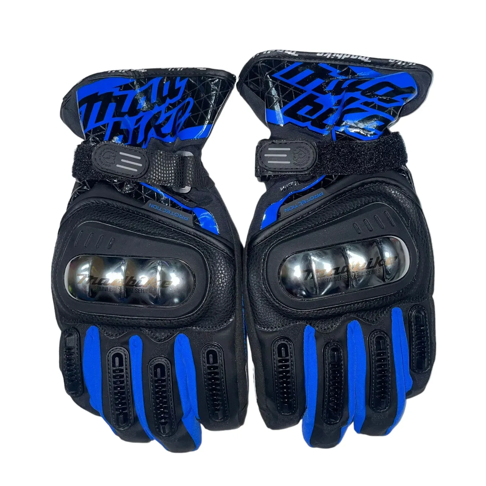 Guante Madbike Termico Metalico  100% Impermeable Azul