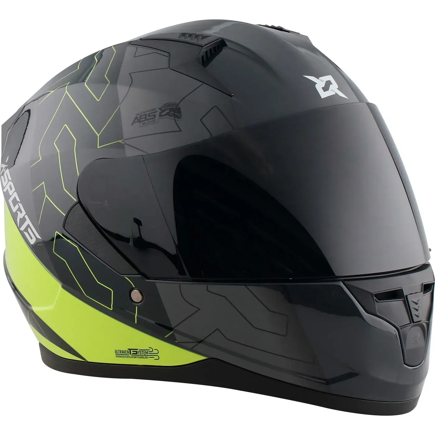 Casco Moto X-SPORTS M67 Xpider Talla S Gris Amarillo Mate Con Visor Transparente