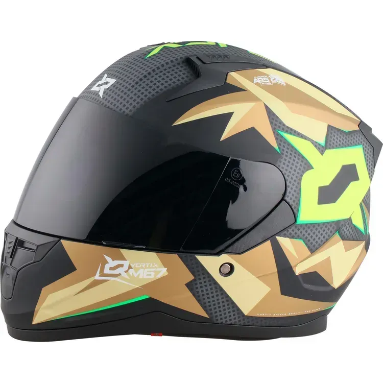 Casco Moto X-SPORTS M67 Claw Talla S Negro Dorado Mate Con Visor Transparente