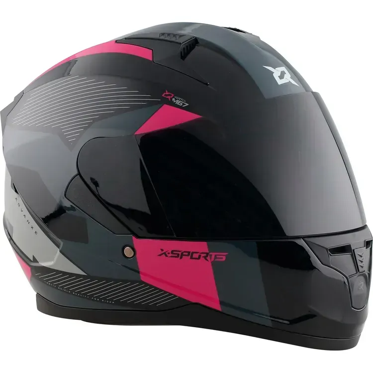 Casco X-SPORTS M67 Volton Negro Azul Visor Tranparente Talla S Visor Transparente