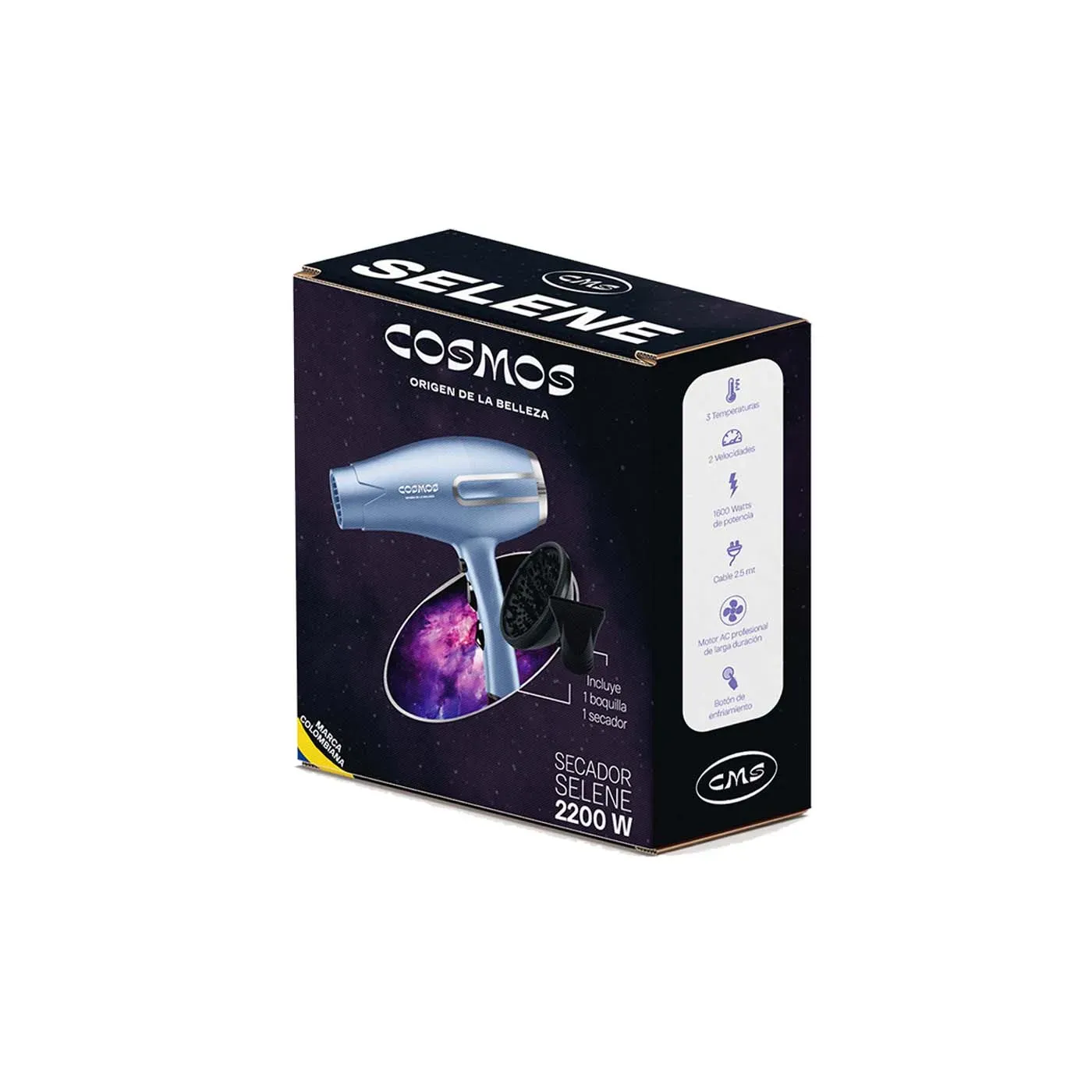 Secador de cabello CMS Selene Azul + Tratamiento capilar CMS Piscis